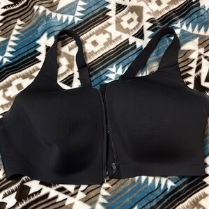 Victoria's Secret Black Front-Zip Seamless Support Bra